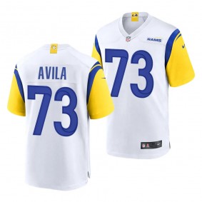 2023 NFL Draft Steve Avila Los Angeles Rams #73 White Alternate Jersey Men's