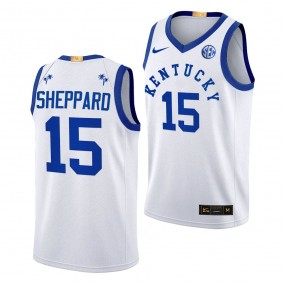 Kentucky Wildcats Reed Sheppard Big Blue Bahamas Limited Basketball uniform White #15 Jersey