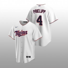 2022 MLB Draft Connor Prielipp Twins #4 White Home Jersey Replica