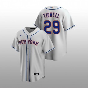 2022 MLB Draft Blade Tidwell Mets #29 Gray Road Jersey Replica