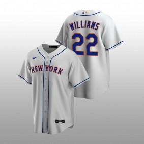 2022 MLB Draft Jett Williams Mets #22 Gray Road Jersey Replica