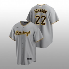 2022 MLB Draft Termarr Johnson Pirates #22 Gray Road Jersey Replica