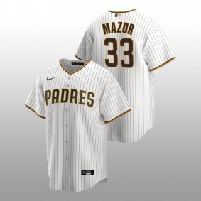 2022 MLB Draft Adam Mazur Padres #33 White Home Jersey Replica