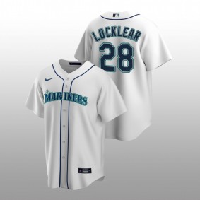 2022 MLB Draft Tyler Locklear Mariners #28 White Home Jersey Replica