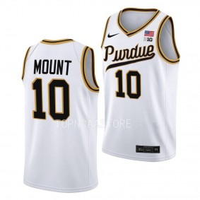 Purdue Boilermakers Rick Mount-Era Rick Mount #10 White Throwback Basketball Jersey