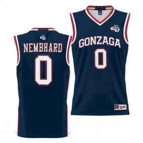 Gonzaga Bulldogs Ryan Nembhard Black #0 NIL Basketball Jersey Lightweight Unisex