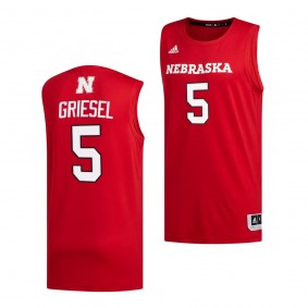 Sam Griesel #5 Nebraska Cornhuskers College Basketball Swingman Jersey 2022-23 Red