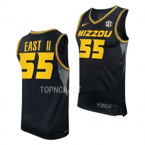 Missouri Tigers Sean East II Black #55 Jersey 2022-23 Away Basketball