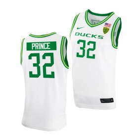 Sedona Prince Oregon Ducks #32 White NCAA eligibility Jersey 2023 WNBA Draft