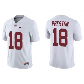 Shazz Preston Alabama Crimson Tide Nike Game College Football Jersey White