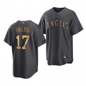 2022 MLB All-Star Game Shohei Ohtani Los Angeles Angels #17 Charcoal Replica Jersey Men's