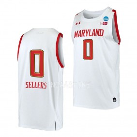 Shyanne Sellers Maryland Terrapins 2023 NCAA March Madness Womens Basketballwhite Jersey