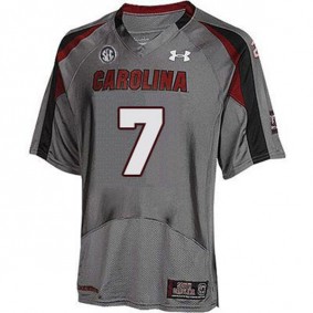 Male South Carolina Gamecocks #7 Jadeveon Clowney Gray Football Jersey