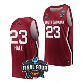 2023 NCAA Final Four Aubryanna Hall South Carolina Gamecocks #23 Garnet Womens Basketball Jersey