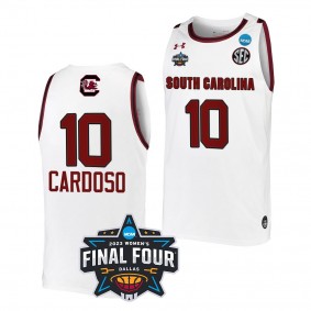 South Carolina Gamecocks Kamilla Cardoso 2023 NCAA Final Four Womens Basketball Jersey White #10