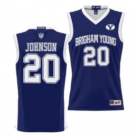 Spencer Johnson BYU Cougars #20 Navy NIL Basketball Jersey Unisex Lightweight