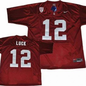 Youth Stanford Cardinal #12 Andrew Luck Red Football Jersey