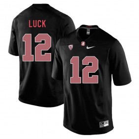 Stanford Cardinal #12 Blackout College Football Andrew Luck Jersey