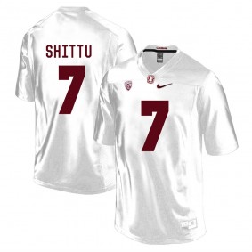 Stanford Cardinal #7 White College Football Aziz Shittu Jersey