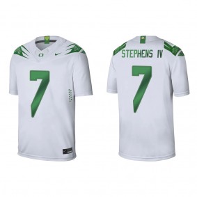 Steve Stephens IV Oregon Ducks Game Jersey White