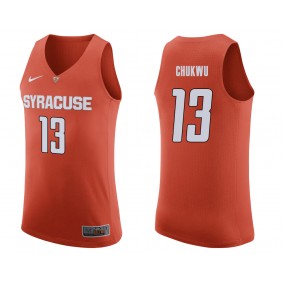 Paschal Chukwu #13 Orange College Basketball Syracuse Orange Jersey