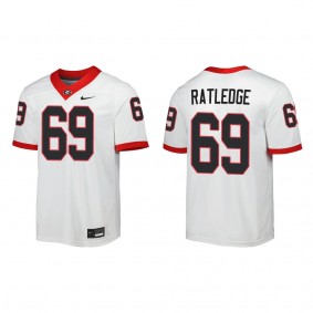 Tate Ratledge Georgia Bulldogs Nike Away Game Jersey White