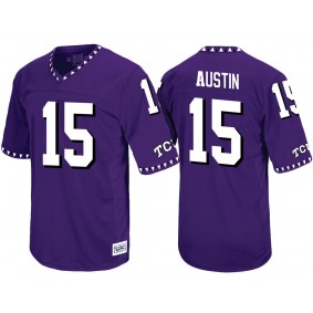 TCU Horned Frogs #15 Purple College Football Throwback Jaelan Austin Jersey