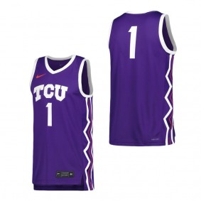 TCU Horned Frogs Nike Replica Basketball Jersey Purple