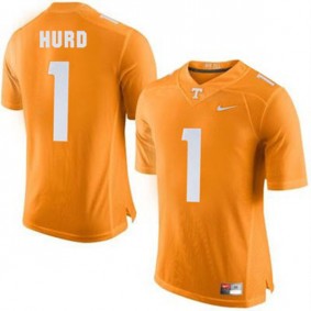 Male Tennessee Volunteers #1 Jalen Hurd Orange Football Jersey