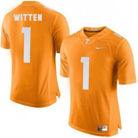 Male Tennessee Volunteers #1 Jason Witten Orange Football Jersey