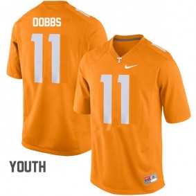 Youth Tennessee Volunteers #11 Joshua Dobbs Orange Football Jersey