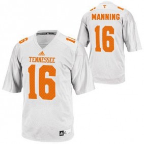 Male Tennessee Volunteers #16 Peyton Manning White College Football Jersey