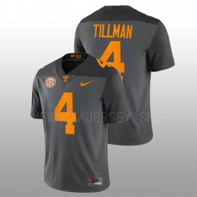 Tennessee Volunteers Cedric Tillman #4 Football Jersey Grey Smokey Grey Series