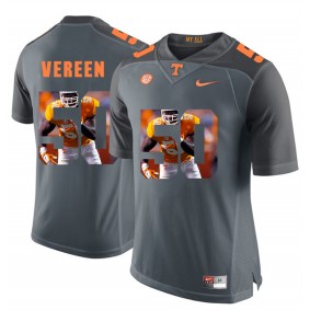 Tennessee Volunteers Corey Vereen #50 Grey With Portrait Print College Football Fashion Jersey