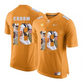 Tennessee Volunteers Jason Croom #18 Orange With Portrait Print College Football Fashion Jersey