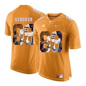 Tennessee Volunteers Luke Stocker #88 Orange With Portrait Print College Football Fashion Jersey