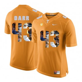 Tennessee Volunteers Matt Darr #43 Orange With Portrait Print College Football Fashion Jersey