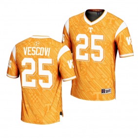 Santiago Vescovi Tennessee Volunteers Highlight Print #25 Jersey Men's Orange Football Fashion Uniform