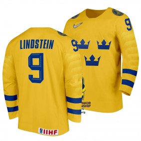 Theo Lindstein Sweden Hockey 2024 IIHF World Junior Championship Yellow Jersey #9