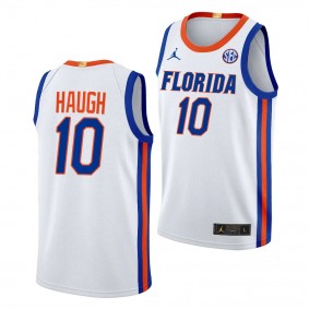 Florida Gators Thomas Haugh White #10 Limited Basketball Jersey 2023-24 Home Unisex