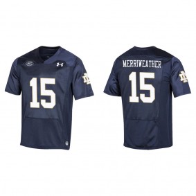 Tobias Merriweather Notre Dame Fighting Irish Replica College Football Jersey Navy