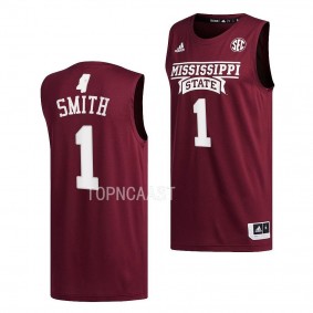 Tolu Smith Mississippi State Bulldogs #1 Maroon Swingman Basketball Jersey