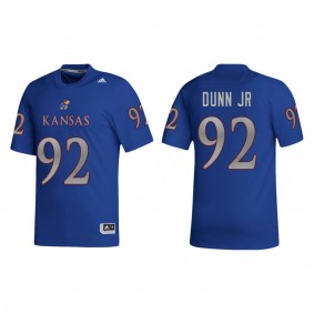 Tommy Dunn Jr. Kansas Jayhawks adidas NIL Replica Football Jersey Royal