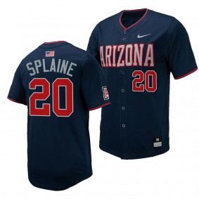 Tommy Splaine Arizona Wildcats #20 Replica Baseball Navy Full-Button Jersey