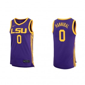 Trae Hannibal LSU Tigers Nike Replica Basketball Jersey Purple