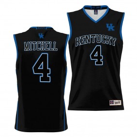 Kentucky Wildcats Tre Mitchell Black #4 NIL Basketball Jersey Lightweight Unisex