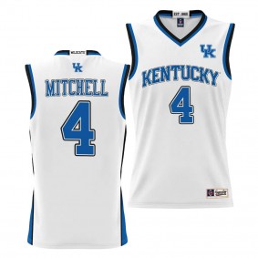 Tre Mitchell #4 Kentucky Wildcats NIL Basketball Lightweight Jersey White