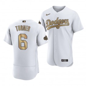 2022 MLB All-Star Game Trea Turner Los Angeles Dodgers #6 White Authentic Jersey Men's