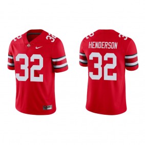 TreVeyon Henderson Ohio State Buckeyes Nike Game College Football Jersey Red