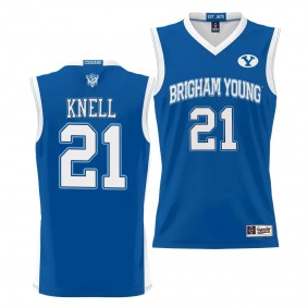 BYU Cougars Trevin Knell Royal #21 NIL Basketball Jersey Lightweight Unisex